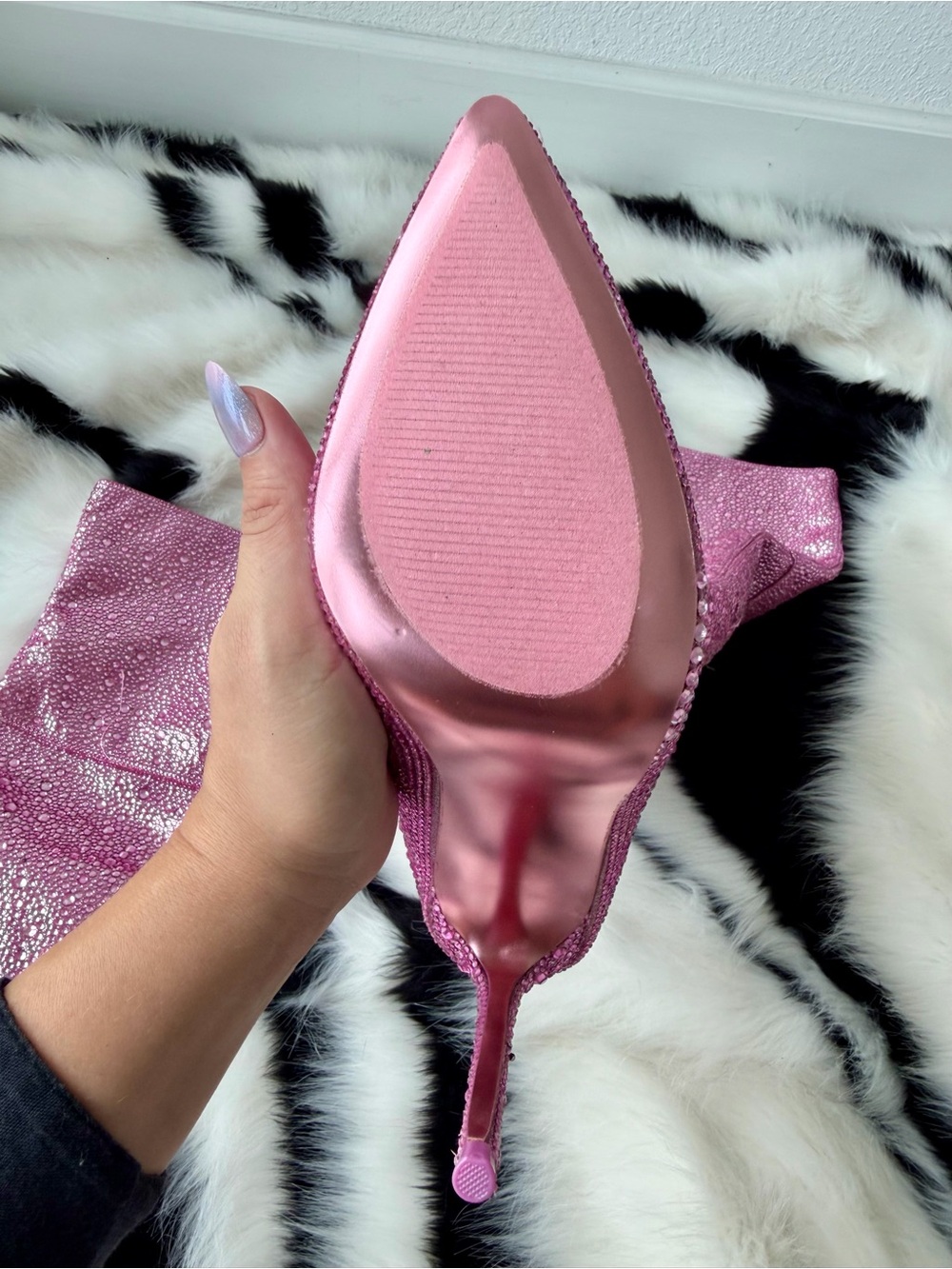 Steve Madden Pink Crystal Over the Knee Gorgeous Boots never worn just tried, 8 - Picture 5 of 9